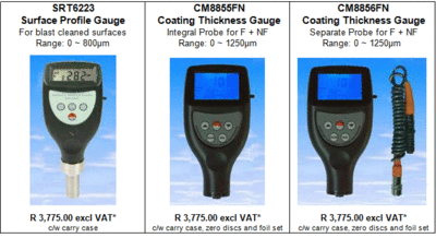 Surface Preparation & Coating Thickness Gauges