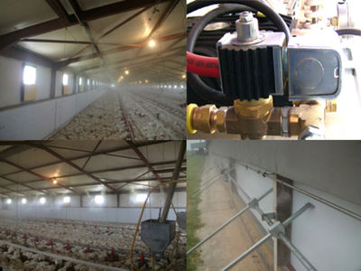 High Pressure Misting System for Chicken Broiler